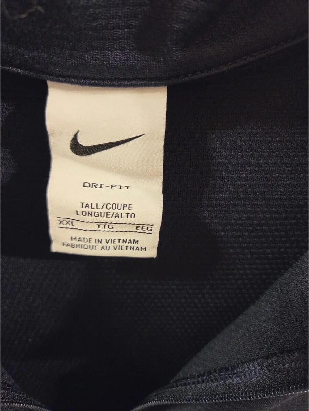 Nike Men's Navy Blue Dri-FIT Quarter-Zip Pullover sz 2XL